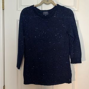 New Sequined Holiday Sweater Chaps Classics Size M